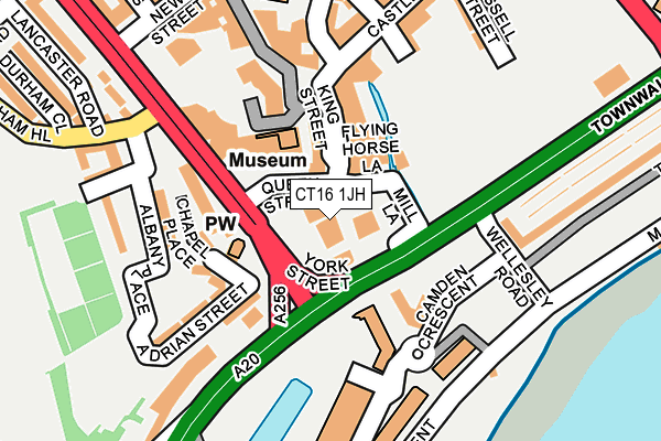 CT16 1JH map - OS OpenMap – Local (Ordnance Survey) CT16 1JH map - OS OpenMap – Local (Ordnance Survey)