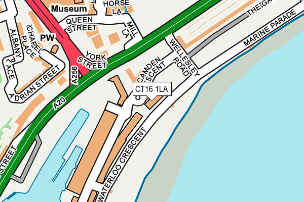 CT16 1LA map - OS OpenMap – Local (Ordnance Survey) CT16 1LA map - OS OpenMap – Local (Ordnance Survey)