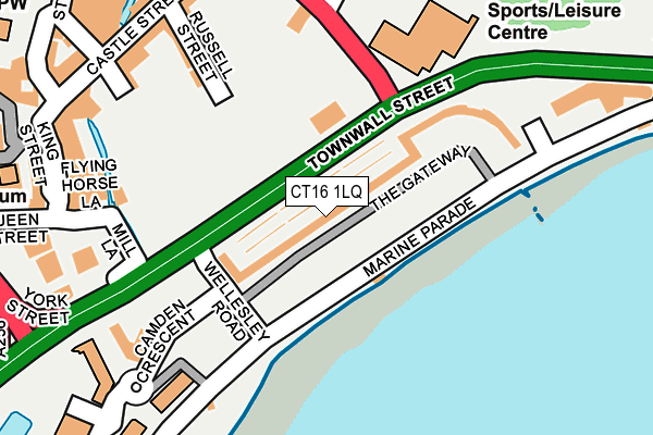 CT16 1LQ map - OS OpenMap – Local (Ordnance Survey) CT16 1LQ map - OS OpenMap – Local (Ordnance Survey)