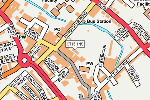 CT16 1NS map - OS OpenMap – Local (Ordnance Survey) CT16 1NS map - OS OpenMap – Local (Ordnance Survey)