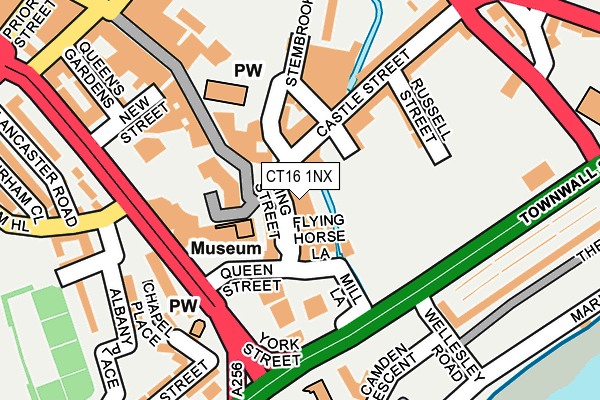 CT16 1NX map - OS OpenMap – Local (Ordnance Survey) CT16 1NX map - OS OpenMap – Local (Ordnance Survey)