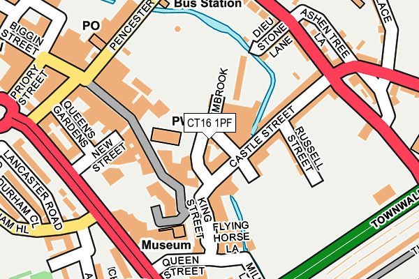 CT16 1PF map - OS OpenMap – Local (Ordnance Survey) CT16 1PF map - OS OpenMap – Local (Ordnance Survey)