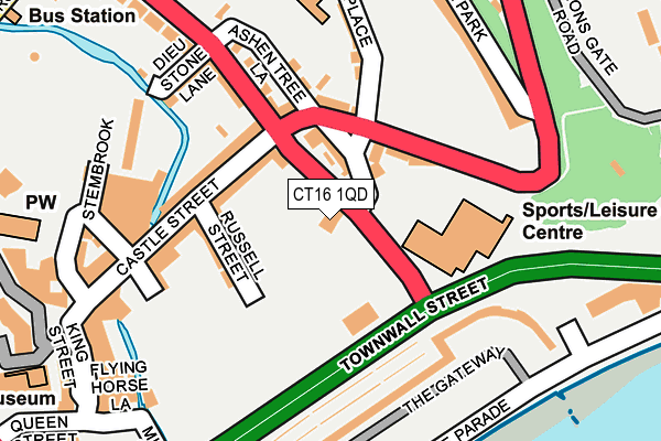 CT16 1QD map - OS OpenMap – Local (Ordnance Survey) CT16 1QD map - OS OpenMap – Local (Ordnance Survey)