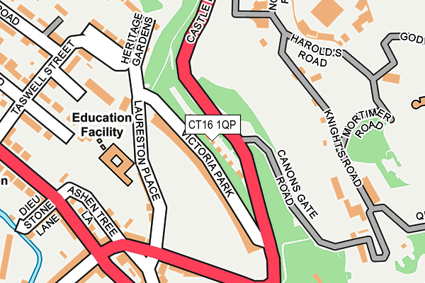 CT16 1QP map - OS OpenMap – Local (Ordnance Survey) CT16 1QP map - OS OpenMap – Local (Ordnance Survey)