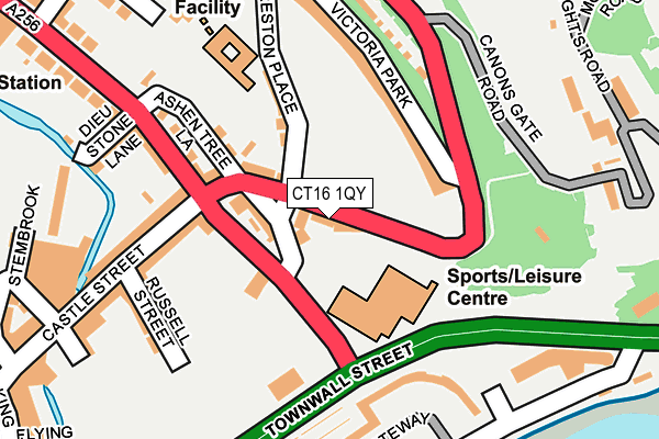 CT16 1QY map - OS OpenMap – Local (Ordnance Survey) CT16 1QY map - OS OpenMap – Local (Ordnance Survey)