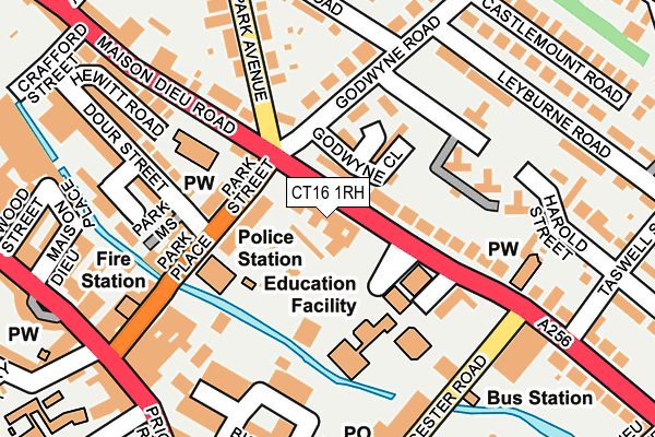 CT16 1RH map - OS OpenMap – Local (Ordnance Survey) CT16 1RH map - OS OpenMap – Local (Ordnance Survey)