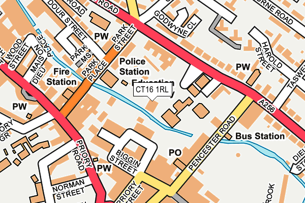 CT16 1RL map - OS OpenMap – Local (Ordnance Survey) CT16 1RL map - OS OpenMap – Local (Ordnance Survey)