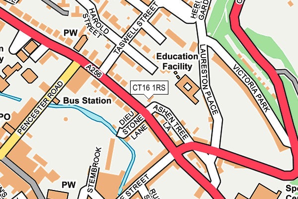 CT16 1RS map - OS OpenMap – Local (Ordnance Survey) CT16 1RS map - OS OpenMap – Local (Ordnance Survey)