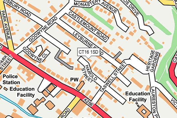 CT16 1SD map - OS OpenMap – Local (Ordnance Survey) CT16 1SD map - OS OpenMap – Local (Ordnance Survey)