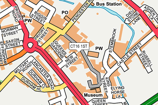 CT16 1ST map - OS OpenMap – Local (Ordnance Survey) CT16 1ST map - OS OpenMap – Local (Ordnance Survey)