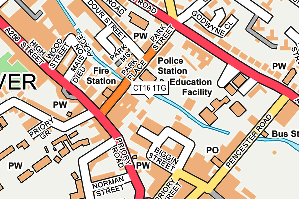 CT16 1TG map - OS OpenMap – Local (Ordnance Survey) CT16 1TG map - OS OpenMap – Local (Ordnance Survey)