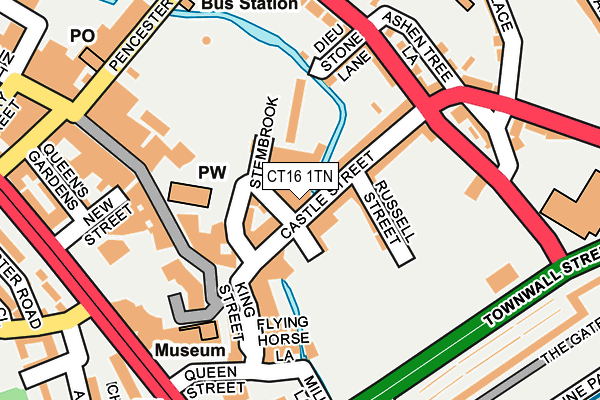 CT16 1TN map - OS OpenMap – Local (Ordnance Survey) CT16 1TN map - OS OpenMap – Local (Ordnance Survey)