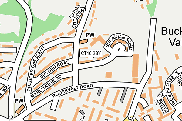 CT16 2BY map - OS OpenMap – Local (Ordnance Survey) CT16 2BY map - OS OpenMap – Local (Ordnance Survey)