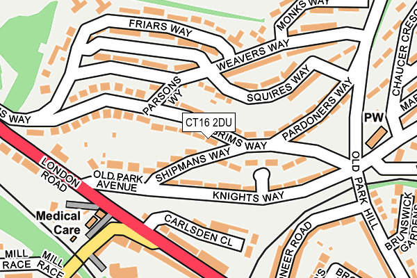 CT16 2DU map - OS OpenMap – Local (Ordnance Survey) CT16 2DU map - OS OpenMap – Local (Ordnance Survey)