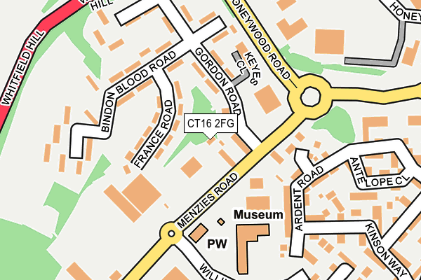 CT16 2FG map - OS OpenMap – Local (Ordnance Survey) CT16 2FG map - OS OpenMap – Local (Ordnance Survey)