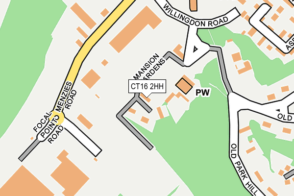 CT16 2HH map - OS OpenMap – Local (Ordnance Survey) CT16 2HH map - OS OpenMap – Local (Ordnance Survey)