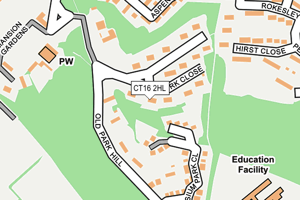 CT16 2HL map - OS OpenMap – Local (Ordnance Survey) CT16 2HL map - OS OpenMap – Local (Ordnance Survey)