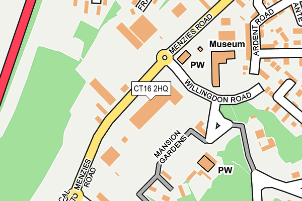 CT16 2HQ map - OS OpenMap – Local (Ordnance Survey) CT16 2HQ map - OS OpenMap – Local (Ordnance Survey)