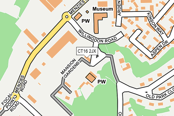 CT16 2JX map - OS OpenMap – Local (Ordnance Survey) CT16 2JX map - OS OpenMap – Local (Ordnance Survey)