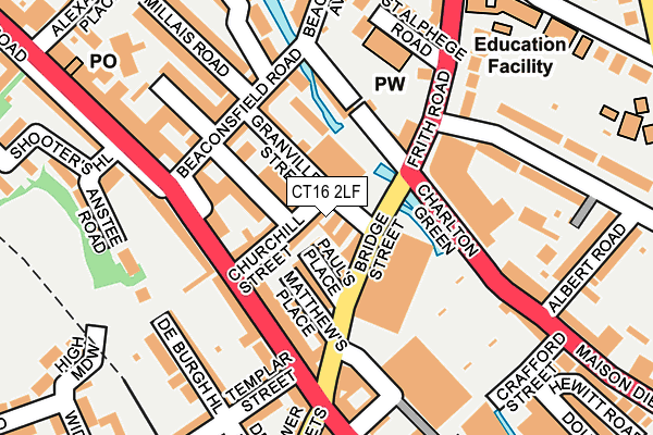 CT16 2LF map - OS OpenMap – Local (Ordnance Survey) CT16 2LF map - OS OpenMap – Local (Ordnance Survey)