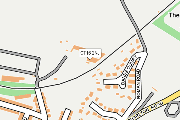 CT16 2NJ map - OS OpenMap – Local (Ordnance Survey) CT16 2NJ map - OS OpenMap – Local (Ordnance Survey)