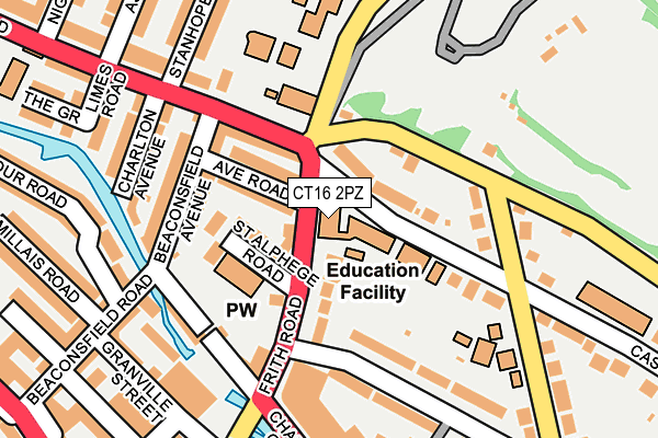 CT16 2PZ map - OS OpenMap – Local (Ordnance Survey)