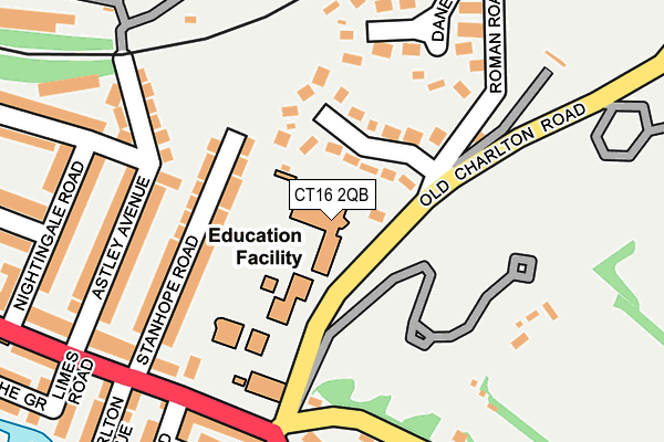 CT16 2QB map - OS OpenMap – Local (Ordnance Survey) CT16 2QB map - OS OpenMap – Local (Ordnance Survey)