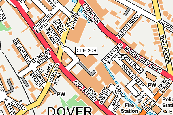CT16 2QH map - OS OpenMap – Local (Ordnance Survey) CT16 2QH map - OS OpenMap – Local (Ordnance Survey)