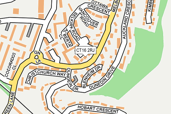 CT16 2RJ map - OS OpenMap – Local (Ordnance Survey) CT16 2RJ map - OS OpenMap – Local (Ordnance Survey)
