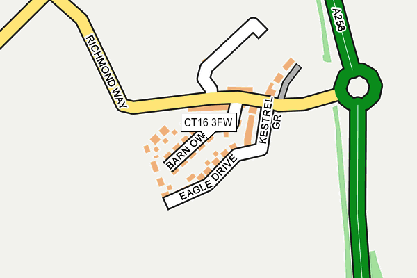 CT16 3FW map - OS OpenMap – Local (Ordnance Survey) CT16 3FW map - OS OpenMap – Local (Ordnance Survey)