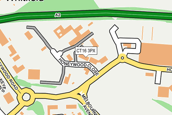 CT16 3PX map - OS OpenMap – Local (Ordnance Survey) CT16 3PX map - OS OpenMap – Local (Ordnance Survey)