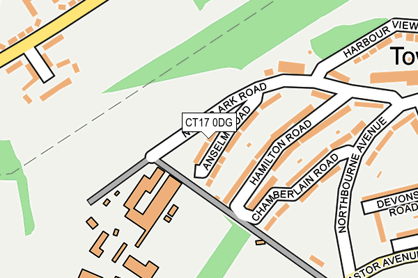CT17 0DG map - OS OpenMap – Local (Ordnance Survey) CT17 0DG map - OS OpenMap – Local (Ordnance Survey)