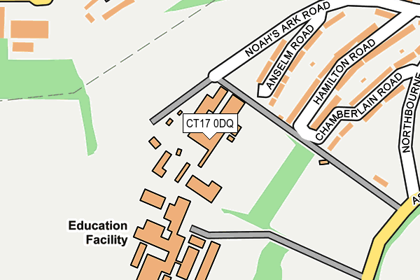 CT17 0DQ map - OS OpenMap – Local (Ordnance Survey) CT17 0DQ map - OS OpenMap – Local (Ordnance Survey)