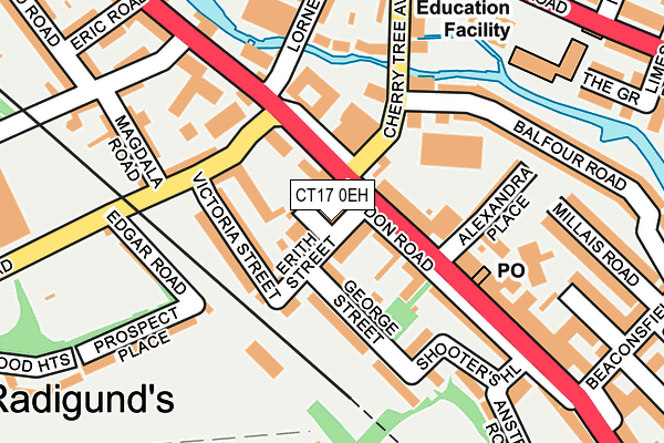 CT17 0EH map - OS OpenMap – Local (Ordnance Survey) CT17 0EH map - OS OpenMap – Local (Ordnance Survey)
