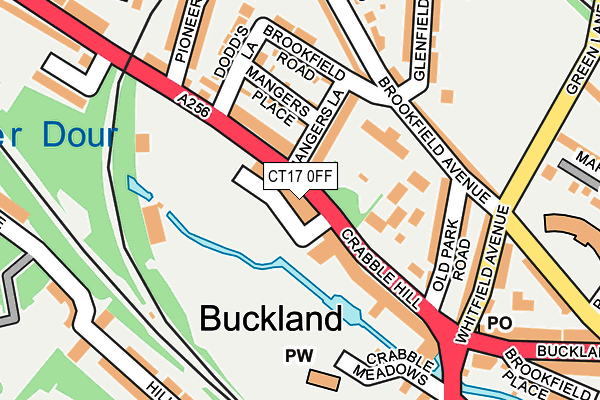 CT17 0FF map - OS OpenMap – Local (Ordnance Survey) CT17 0FF map - OS OpenMap – Local (Ordnance Survey)