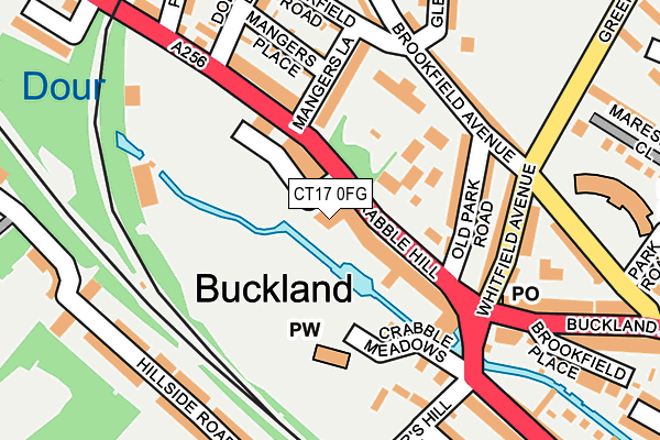 CT17 0FG map - OS OpenMap – Local (Ordnance Survey) CT17 0FG map - OS OpenMap – Local (Ordnance Survey)