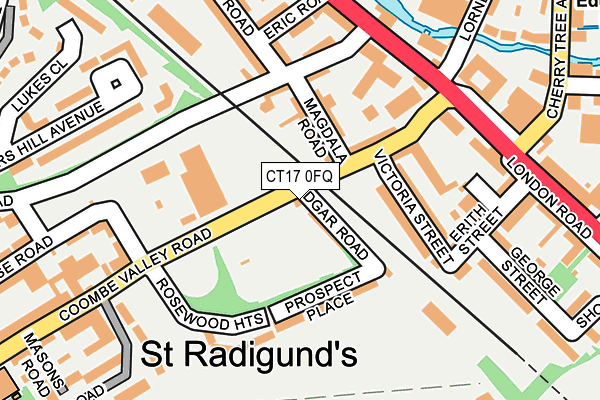 CT17 0FQ map - OS OpenMap – Local (Ordnance Survey) CT17 0FQ map - OS OpenMap – Local (Ordnance Survey)
