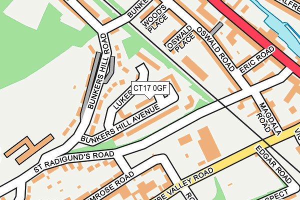 CT17 0GF map - OS OpenMap – Local (Ordnance Survey) CT17 0GF map - OS OpenMap – Local (Ordnance Survey)
