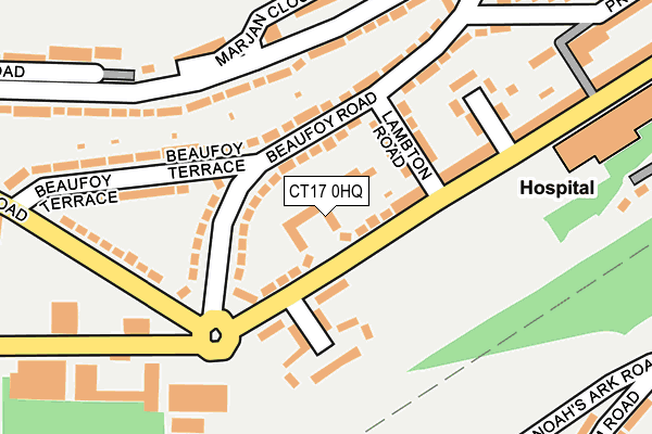 CT17 0HQ map - OS OpenMap – Local (Ordnance Survey) CT17 0HQ map - OS OpenMap – Local (Ordnance Survey)