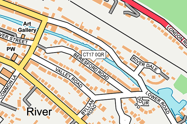 CT17 0QR map - OS OpenMap – Local (Ordnance Survey) CT17 0QR map - OS OpenMap – Local (Ordnance Survey)