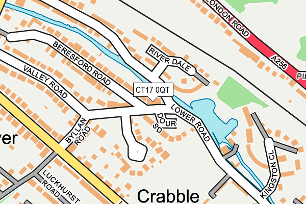 CT17 0QT map - OS OpenMap – Local (Ordnance Survey) CT17 0QT map - OS OpenMap – Local (Ordnance Survey)