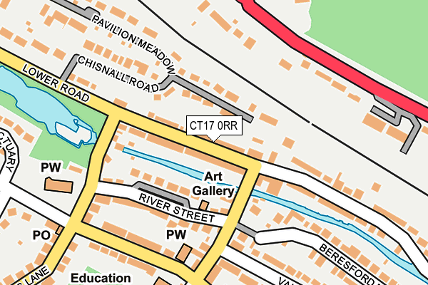 CT17 0RR map - OS OpenMap – Local (Ordnance Survey) CT17 0RR map - OS OpenMap – Local (Ordnance Survey)