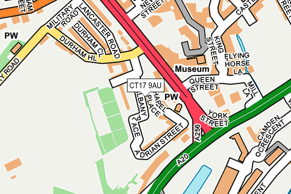 CT17 9AU map - OS OpenMap – Local (Ordnance Survey) CT17 9AU map - OS OpenMap – Local (Ordnance Survey)