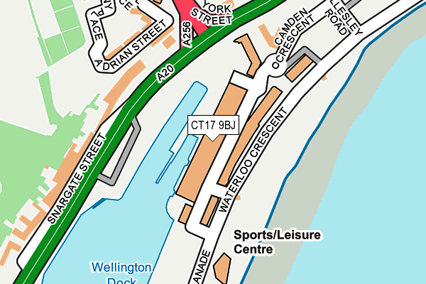 CT17 9BJ map - OS OpenMap – Local (Ordnance Survey) CT17 9BJ map - OS OpenMap – Local (Ordnance Survey)