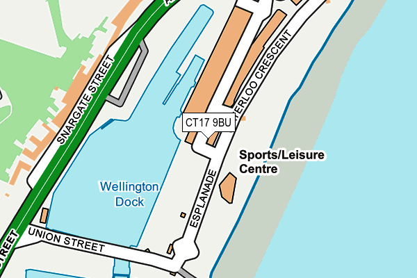 CT17 9BU map - OS OpenMap – Local (Ordnance Survey) CT17 9BU map - OS OpenMap – Local (Ordnance Survey)