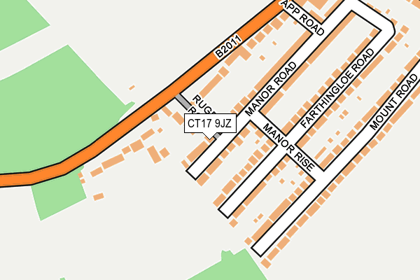 CT17 9JZ map - OS OpenMap – Local (Ordnance Survey) CT17 9JZ map - OS OpenMap – Local (Ordnance Survey)