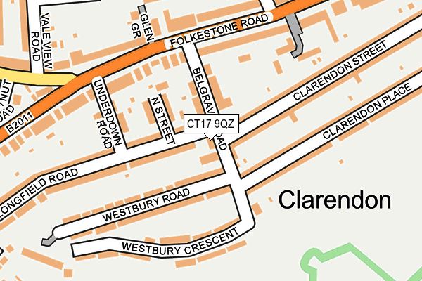 CT17 9QZ map - OS OpenMap – Local (Ordnance Survey) CT17 9QZ map - OS OpenMap – Local (Ordnance Survey)