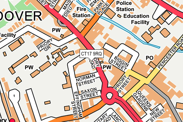 CT17 9RQ map - OS OpenMap – Local (Ordnance Survey) CT17 9RQ map - OS OpenMap – Local (Ordnance Survey)