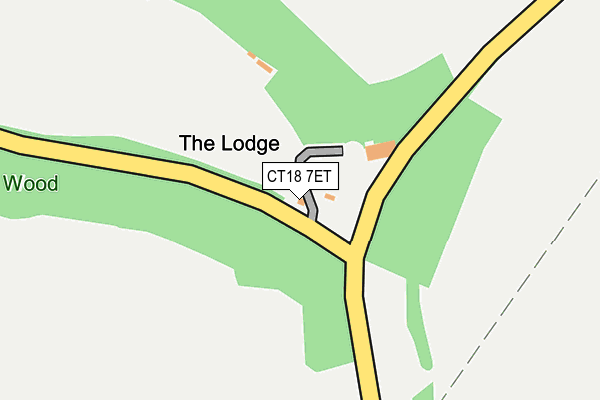 CT18 7ET map - OS OpenMap – Local (Ordnance Survey) CT18 7ET map - OS OpenMap – Local (Ordnance Survey)