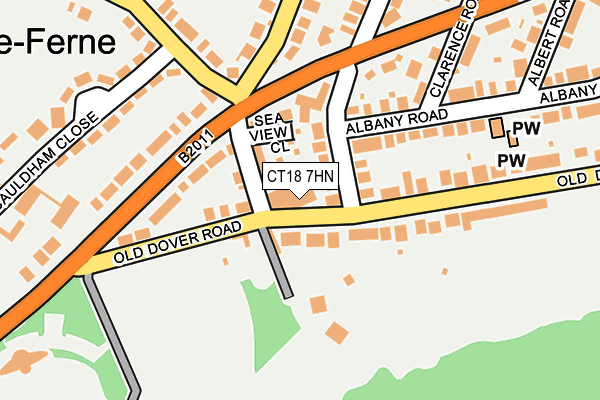 CT18 7HN map - OS OpenMap – Local (Ordnance Survey) CT18 7HN map - OS OpenMap – Local (Ordnance Survey)